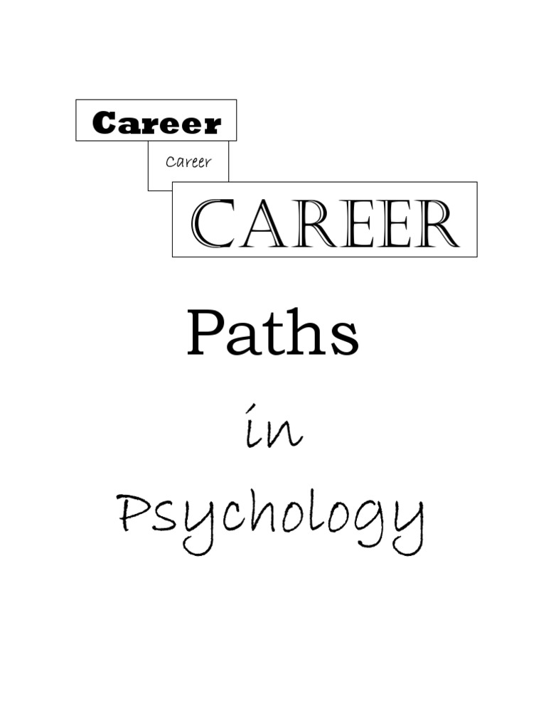 Career Paths in Psychology Psychotherapy Clinical Psychology