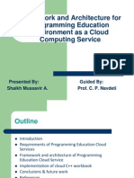 Framework and Architechture Programming Education Ennvironment As Cloud Service1