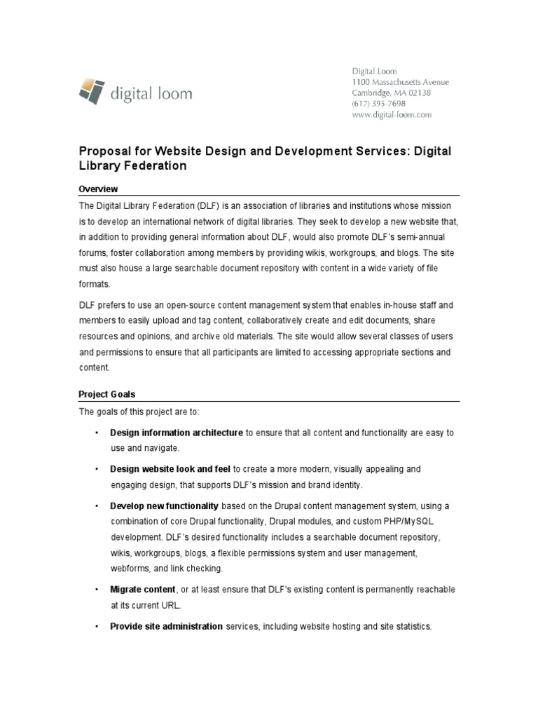 Website Proposal | PDF | Drupal | Websites