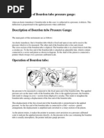 Basic Principle of Bourdon Tube Pressure Gauge