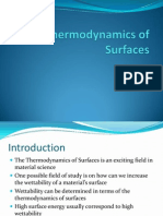 Thermodynamics of Surfaces