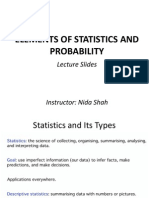 Elements of Statistics and Probability: Lecture Slides