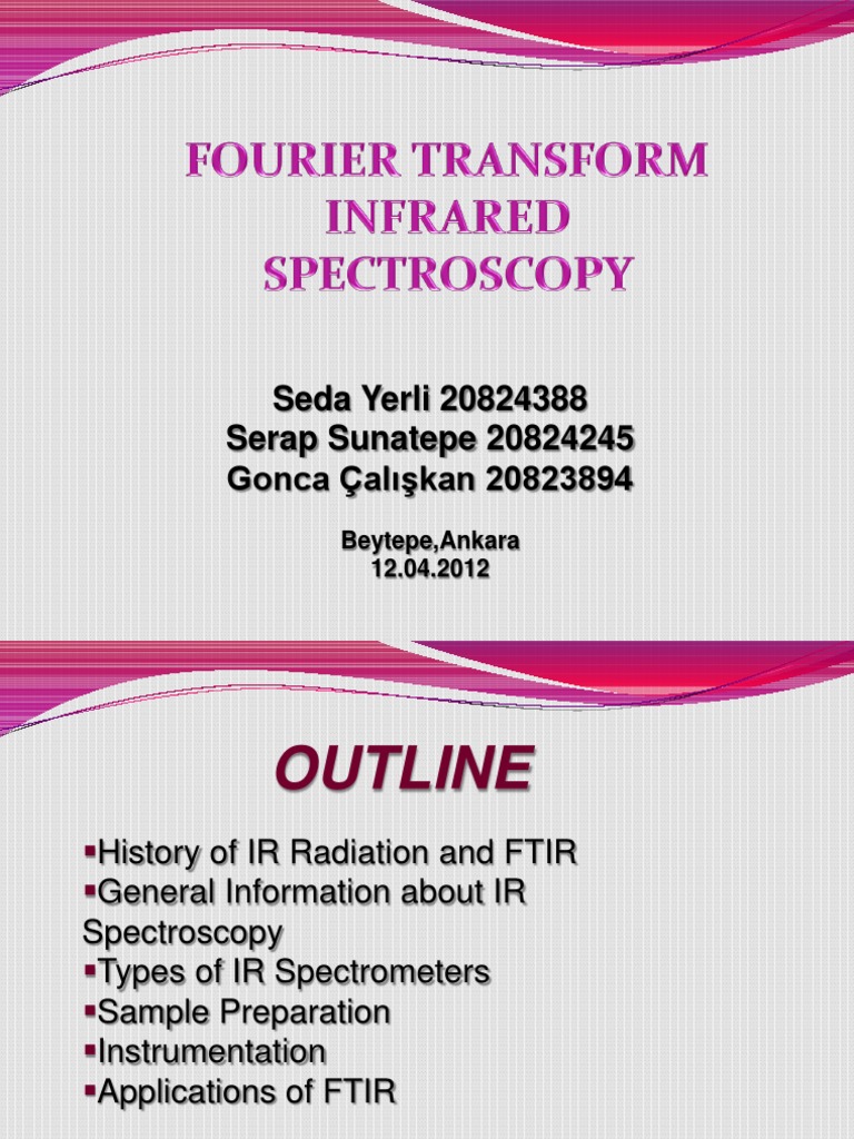 FTIR Spectroscopy Document Outline and Applications | PDF | Fourier ...