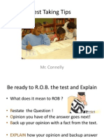 Test Taking Tips: Mr. Connelly
