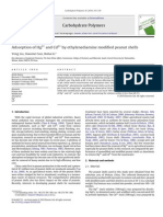 Adsorption of Hg2+ and Cd2+ by Ethylenediamine Modified Peanut Shells