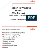 Introduction To Windows Forms (Win Forms) : Fujitsu Software Corporation Customer Training Series