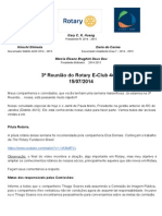 3 REUNIÃO e-CLUB 4420 - Gestão 2014-2015 - 15 - 07 - 2014