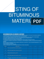Testing of Bituminous Material