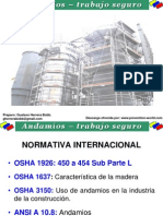 Andamios seguros: normas OSHA, ANSI y NTC para su construcción y uso