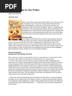 The Color Purple by Alice Walker - Discussion Questions