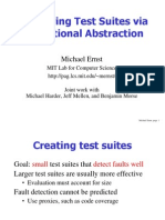 Improving Test Suites Via Operational Abstraction: Michael Ernst