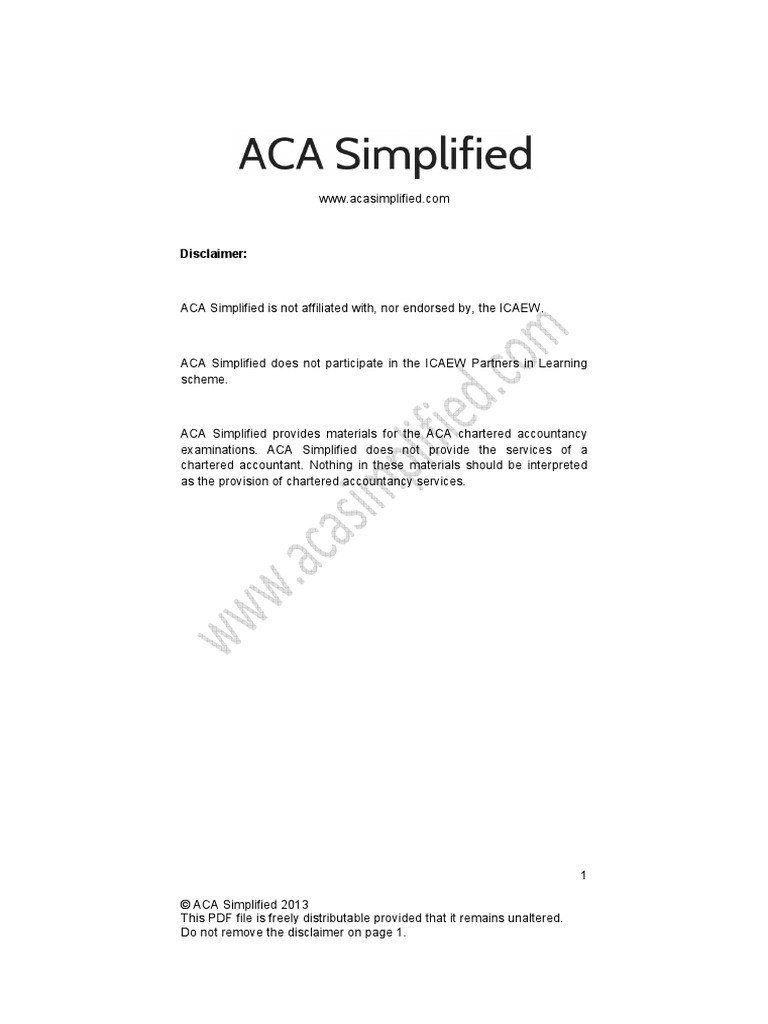 ACA Simplified - Catalogue | PDF | Test (Assessment) | Audit