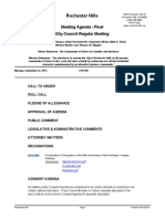 Rochester Hills City Council agenda Sept. 22, 2014