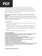 Summary:: Job Duties & Responsibilities