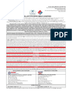 Dominos Pizza India_Draft Red Herring Prospectus of Master Franchisee Jubilant Foodworks_October '09