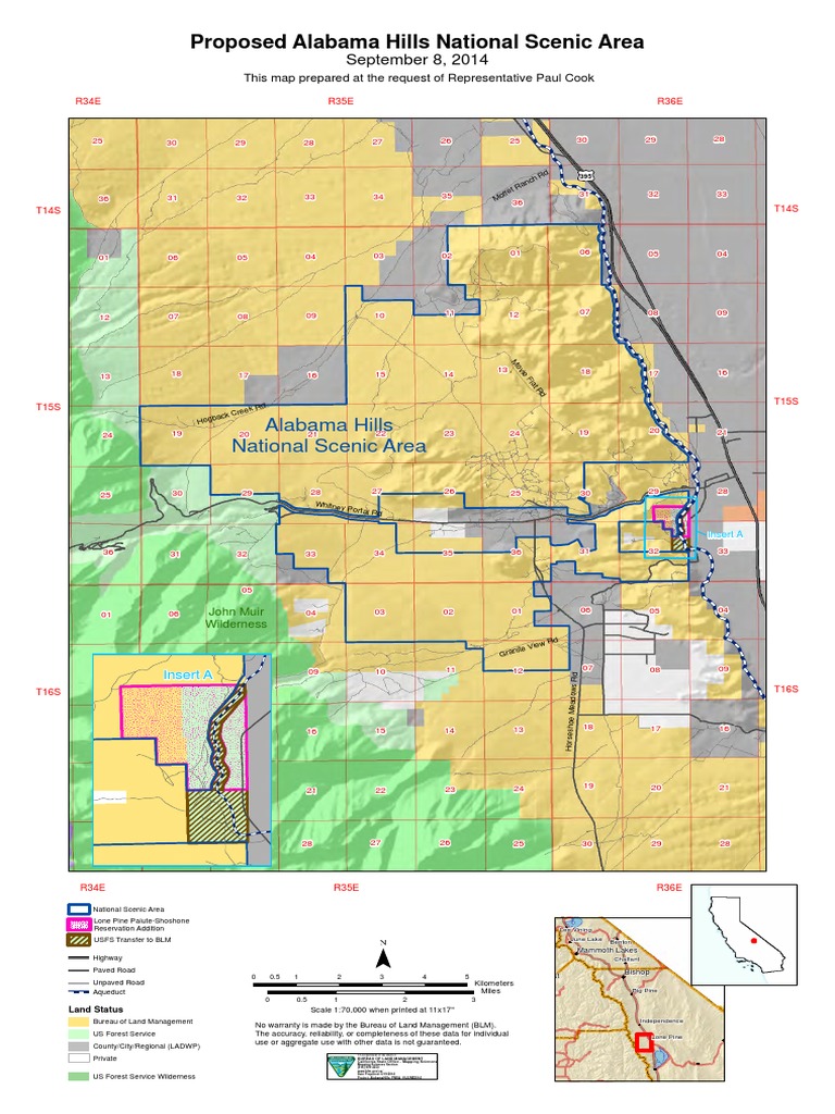 Alabama Hills Legislation Map United States Federal Executive