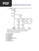 Typical Circuit Diagram of Star Delta Starter