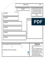 Anagram - Settling Activity