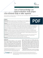 Social Determinants of Denture/bridge Use: Japan Gerontological Evaluation Study Project Cross-Sectional Study in Older Japanese