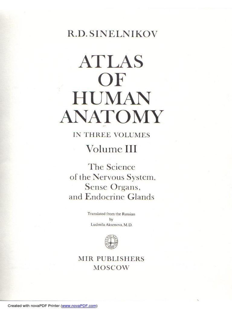 Atlas of Human Anatomy-Sinelnikov Vol.3 | PDF | Technology & Engineering