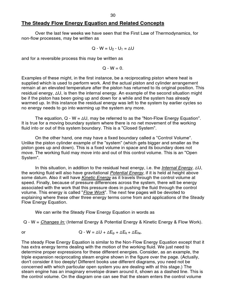 Steady Flow Energy Equation Explained | PDF | Enthalpy | Fluid Dynamics
