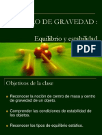 Centro de gravedad y equilibrio