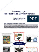 Lectures 02, 03 Introduction To Stored Programs": Suggested Reading:" HP Chapters 1.1-1.3"