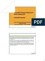 Perusahaan Perusahaan Perseroan (Perseroan (Persero Persero) PT) PT Aneka Tambang Aneka Tambang TBK TBK Presentasi Korporasi Presentasi Korporasi