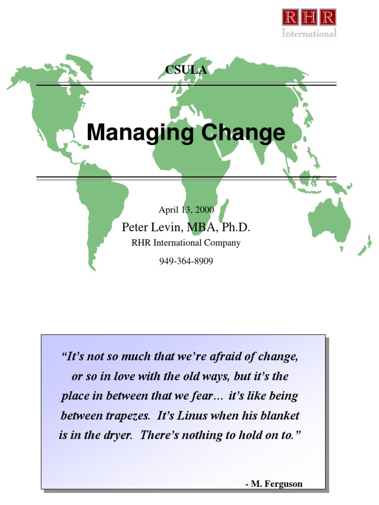Change | PDF | Leadership | Motivation