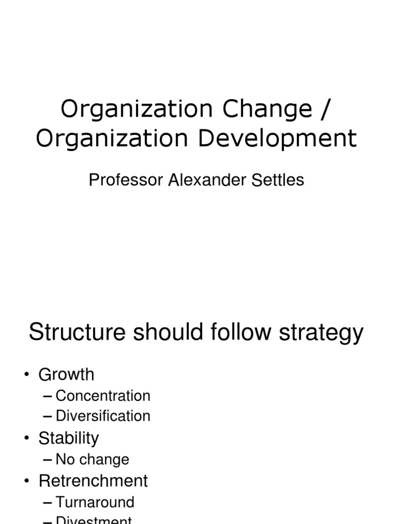 Organizational Change and Development Guide | PDF | Organization ...