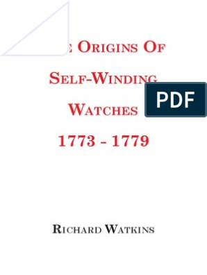 Origins Selfwindgwatches | PDF | Portable Tools | Clock