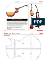 Electric Guitar Papercraft Parts Sheet