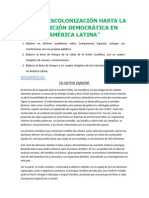 De La Descolonización Hasta La Transición Democrática en América Latina