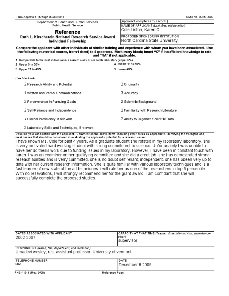 Form Approved Through 09/30/2011 Department of Health and Human ...