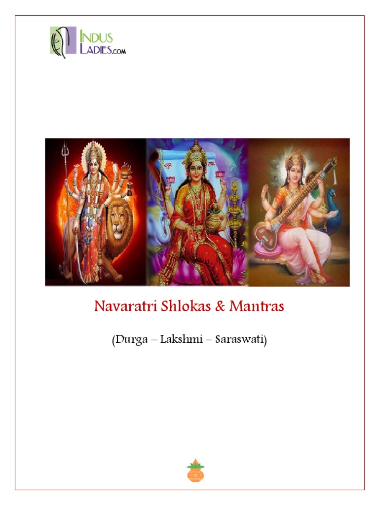 Navaratri Shlokas | PDF | Religion & Spirituality