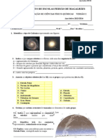 Ciências do Universo: Teste de Avaliação de 7o Ano