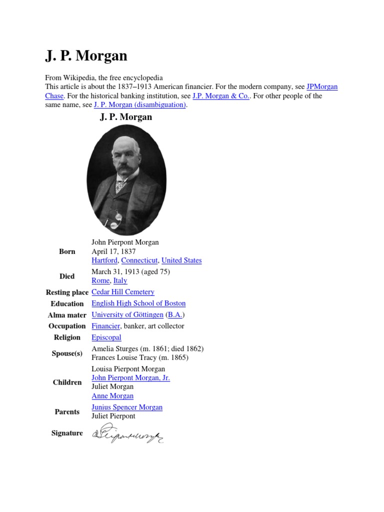 JP Morgan | PDF | J. P. Morgan | J.P. Morgan &amp; Co.