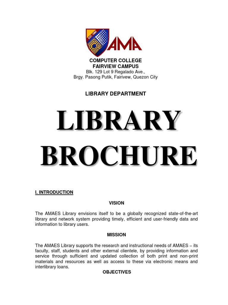 AMACCFV Lib - Library Brochure | PDF | Home & Garden