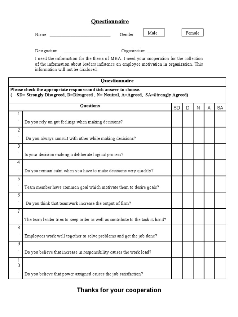 how to learn to make questionnaire