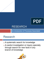 Research: An Introduction & Processes Associated