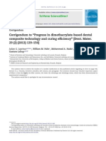 Corrigendum to “Progress in Dimethacrylate-based Dental