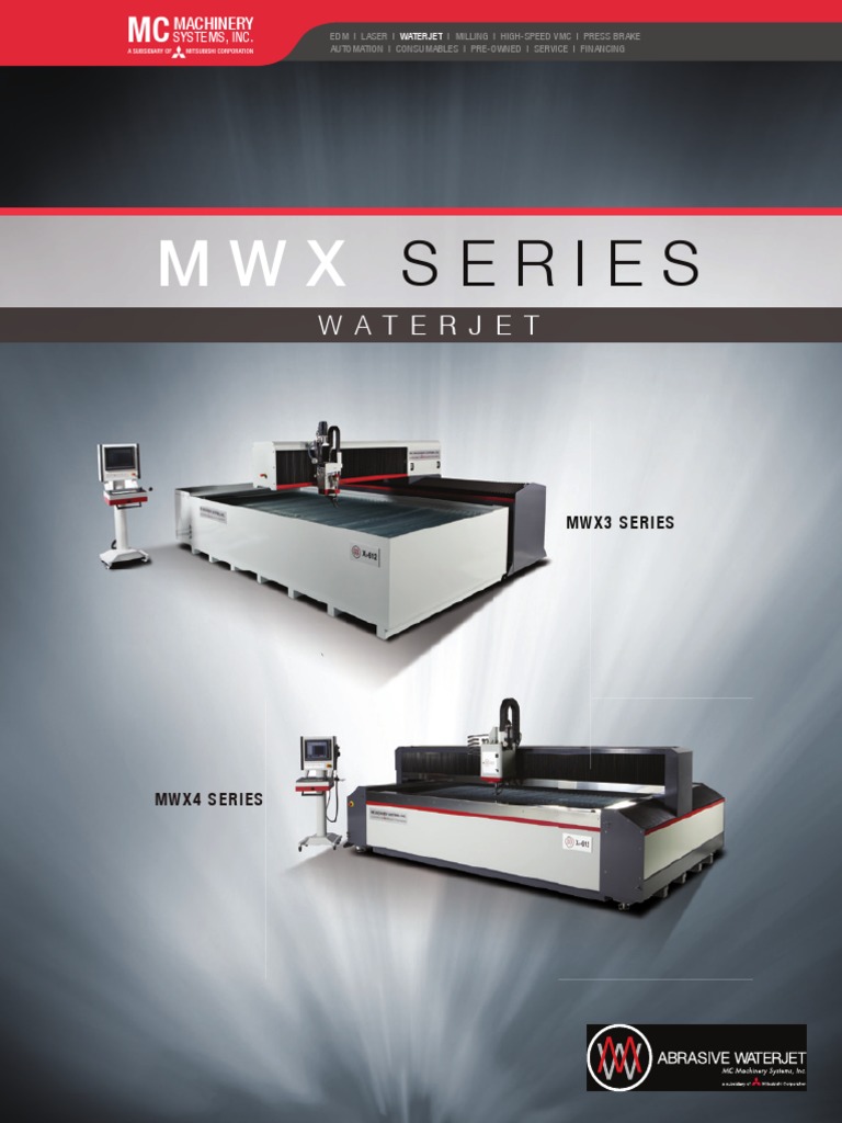Waterjet Brochure X3 and X4 PDF | PDF | Numerical Control | Sheet Metal
