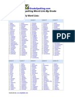 7 TH Grade Word Lists