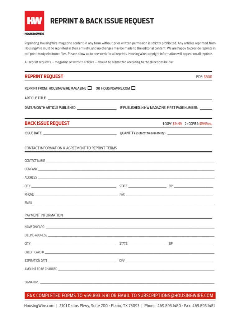 Reprint Order Request | PDF