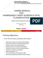 Training Manual For Harmonized Tariff Schedule (HTS) Classification