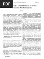 Spectroscopic Determination of Methanol Content in Alcoholic Drinks