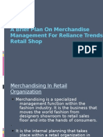 A Brief Plan On Merchandise Management For Reliance Trends Retail Shop