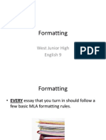 formatting