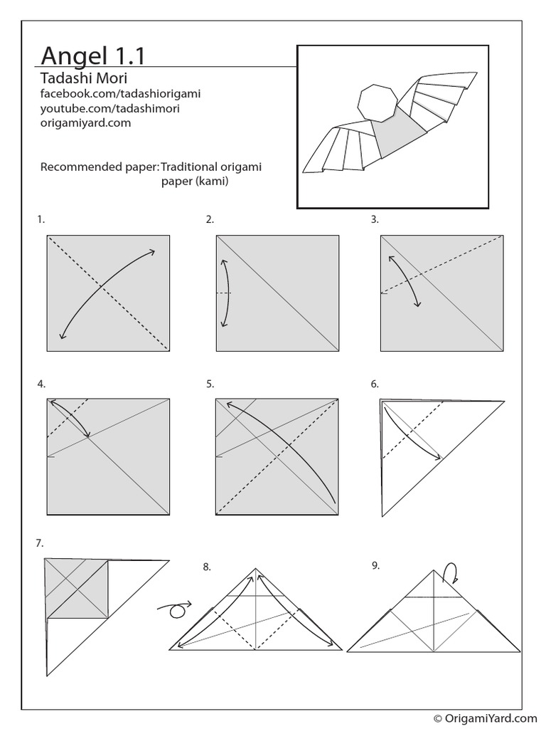 Step-by-Step Origami Angel Guide | PDF