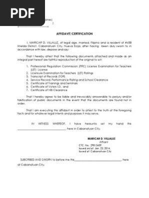 affidavit